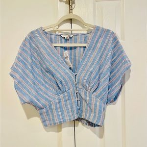 NWT American Eagle Outfitters Striped Crop Top Size M